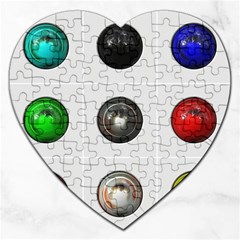 9 Power Buttons Jigsaw Puzzle (heart) by Simbadda