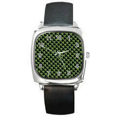 St Patrick S Day Background Square Metal Watch by Simbadda