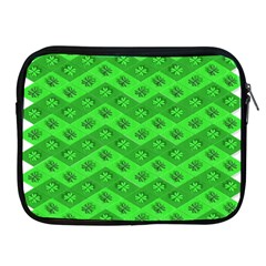 Shamrocks 3d Fabric 4 Leaf Clover Apple Ipad 2/3/4 Zipper Cases by Simbadda