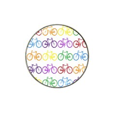 Rainbow Colors Bright Colorful Bicycles Wallpaper Background Hat Clip Ball Marker (10 Pack) by Simbadda