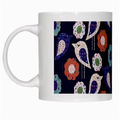 Cute Birds Pattern White Mugs by Simbadda