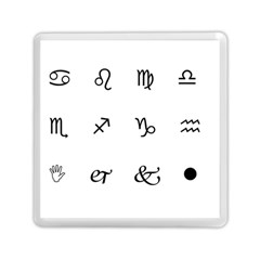 Set Of Black Web Dings On White Background Abstract Symbols Memory Card Reader (square)  by Amaryn4rt