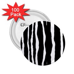 Zebra Background Pattern 2 25  Buttons (100 Pack)  by Amaryn4rt