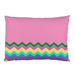 Easter Chevron Pattern Stripes Pillow Case by Amaryn4rt