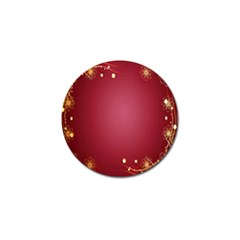 Red Background With A Pattern Golf Ball Marker by Amaryn4rt