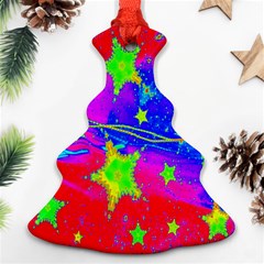 Red Background With A Stars Ornament (christmas Tree)  by Amaryn4rt