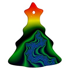 Fractal Wallpaper Water And Fire Ornament (christmas Tree)  by Amaryn4rt