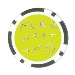 Arrow Line Sign Circle Flat Curve Poker Chip Card Guard by Amaryn4rt