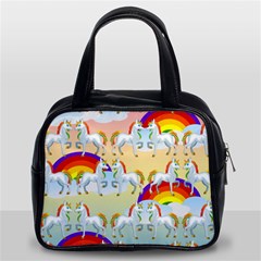 Rainbow Pony  Classic Handbags (2 Sides) by Valentinaart