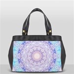 India Mehndi Style Mandala   Cyan Lilac Office Handbags Front