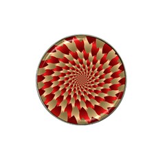 Fractal Red Petal Spiral Hat Clip Ball Marker (4 Pack) by Amaryn4rt