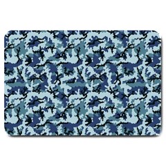 Navy Camouflage Large Doormat  by sifis