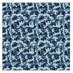 Navy Camouflage Large Satin Scarf (square) by sifis