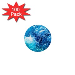 Fractal Occean Waves Artistic Background 1  Mini Buttons (100 Pack)  by Amaryn4rt