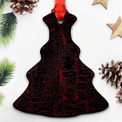 Black And Red Background Christmas Tree Ornament (two Sides) by Amaryn4rt