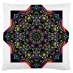 Mandala Abstract Geometric Art Large Cushion Case (two Sides) by Amaryn4rt