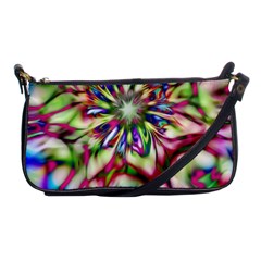 Magic Fractal Flower Multicolored Shoulder Clutch Bags by EDDArt