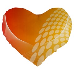 Abstract Orange Background Large 19  Premium Heart Shape Cushions by Simbadda