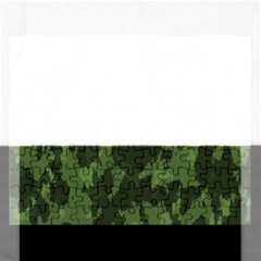 Camouflage Green Army Texture Rectangular Jigsaw Puzzl by Simbadda