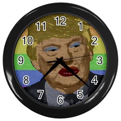 Donald Trump Wall Clocks (black) by Valentinaart