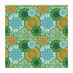 Forest Spirits  Green Mandalas  Medium Glasses Cloth (2 Sides) by bunart