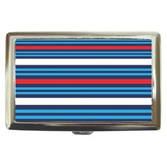 Martini Style Racing Tape Blue Red White Cigarette Money Cases by Mariart