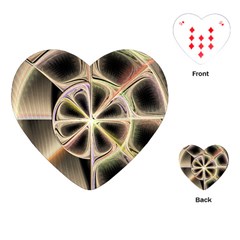 Background With Fractal Crazy Wheel Playing Cards (heart)  by Simbadda