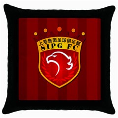 Shanghai Sipg F C  Throw Pillow Case (black) by Valentinaart