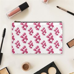 Santa Rita Flowers Pattern Cosmetic Bag (medium)  by dflcprints