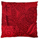 Deep Red Background Abstract Large Cushion Case (Two Sides) Back