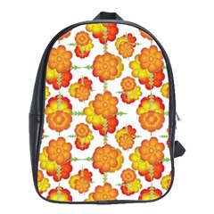 Colorful Stylized Floral Pattern School Bags(large)  by dflcprints