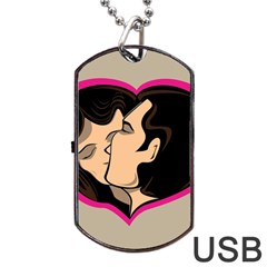 Don t Kiss With A Bloody Nose Face Man Girl Love Dog Tag Usb Flash (two Sides) by Mariart