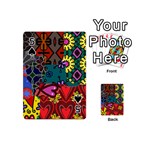 Digitally Created Abstract Patchwork Collage Pattern Playing Cards 54 (Mini)  Front - Spade5