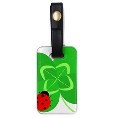 Insect Flower Floral Animals Green Red Line Luggage Tags (one Side)  by Mariart