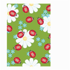 Insect Flower Floral Animals Star Green Red Sunflower Small Garden Flag (two Sides) by Mariart