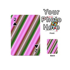 Pink And Green Abstract Pattern Background Playing Cards 54 (mini)  by Nexatart