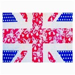 British Flag Abstract British Union Jack Flag In Abstract Design With Flowers Large Glasses Cloth (2-Side) Back