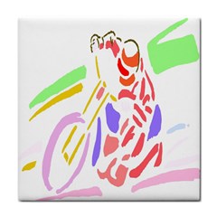 Motorcycle Racing The Slip Motorcycle Tile Coasters by Nexatart