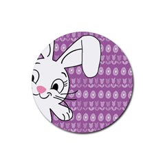 Easter Bunny  Rubber Coaster (round)  by Valentinaart