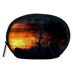 Sunset At Nature Landscape Accessory Pouches (medium)  by dflcprints