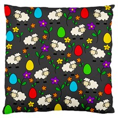 Easter Lamb Standard Flano Cushion Case (two Sides) by Valentinaart