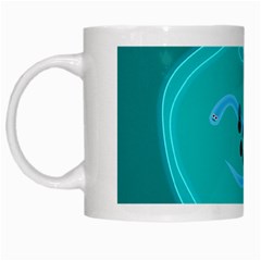 Xray Worms Fruit Apples Blue White Mugs by Mariart