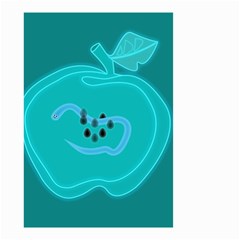 Xray Worms Fruit Apples Blue Small Garden Flag (two Sides) by Mariart