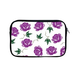 Purple Roses Pattern Wallpaper Background Seamless Design Illustration Apple Macbook Pro 13  Zipper Case by Nexatart