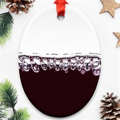 Bubbles In Red Wine Oval Ornament (two Sides) by Nexatart