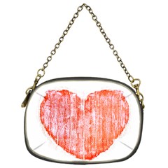 Pop Art Style Grunge Graphic Heart Chain Purses (one Side)  by dflcprints