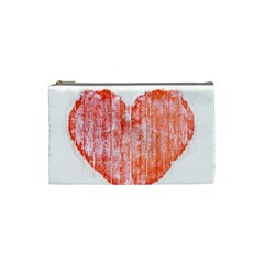 Pop Art Style Grunge Graphic Heart Cosmetic Bag (small)  by dflcprints