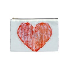 Pop Art Style Grunge Graphic Heart Cosmetic Bag (medium)  by dflcprints