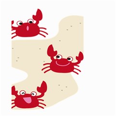 Sand Animals Red Crab Small Garden Flag (two Sides) by Mariart