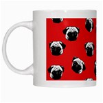 Pug dog pattern White Mugs Left